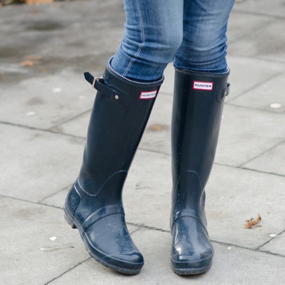 Navy Hunter boots